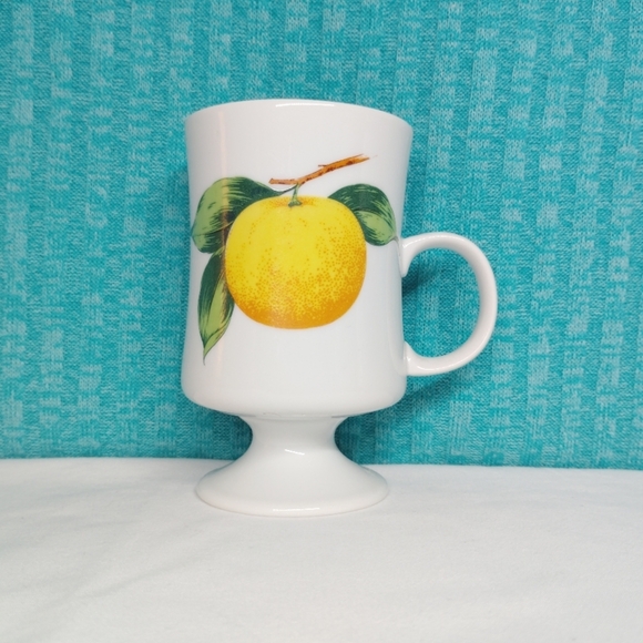 Vintage Seyei Japan Mugs Fine China Cups Footed Porcelain Coffee Tea Fruit - Picture 11 of 15